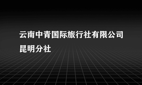 云南中青国际旅行社有限公司昆明分社