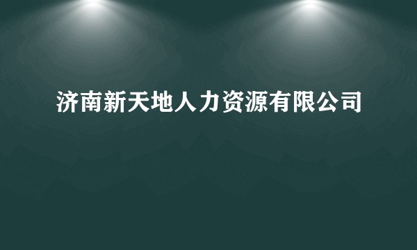 济南新天地人力资源有限公司