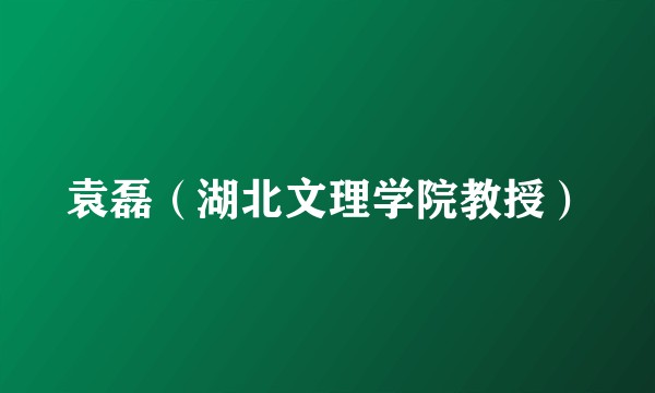 袁磊（湖北文理学院教授）