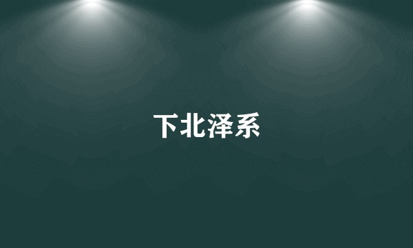 下北泽系