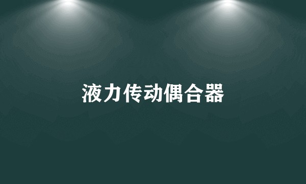 液力传动偶合器