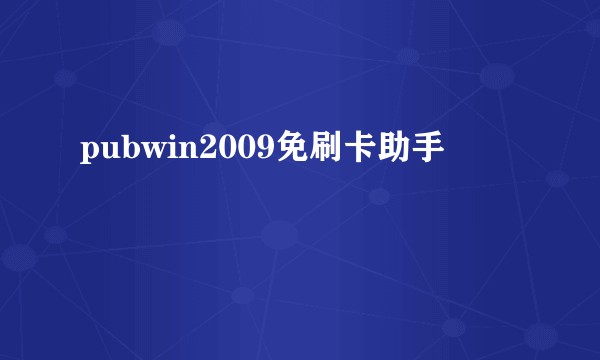 pubwin2009免刷卡助手