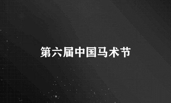 第六届中国马术节