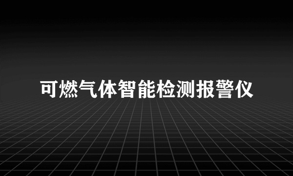 可燃气体智能检测报警仪