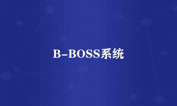 B-BOSS系统