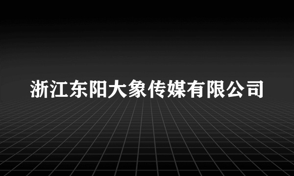 浙江东阳大象传媒有限公司