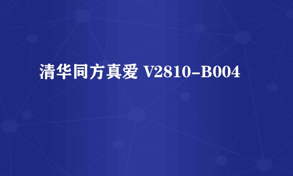清华同方真爱 V2810-B004