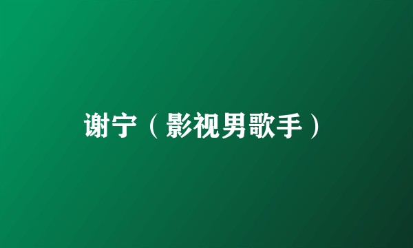 谢宁（影视男歌手）