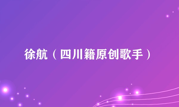 徐航（四川籍原创歌手）