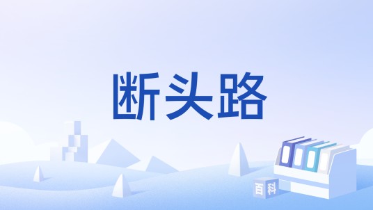断头路（前面被截断不能通行的道路）
