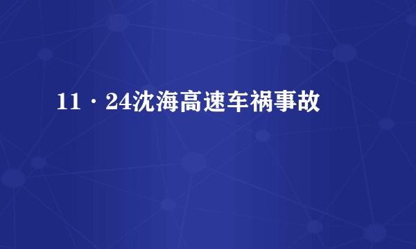 11·24沈海高速车祸事故
