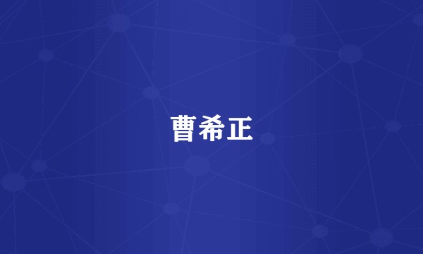 曹希正