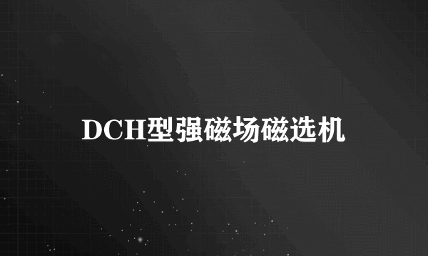 DCH型强磁场磁选机