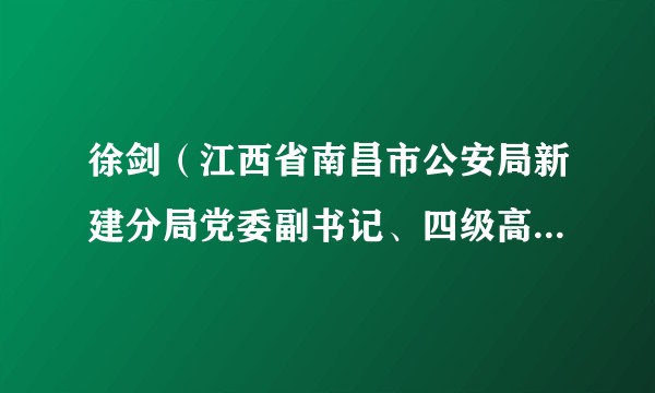 徐剑（江西省南昌市公安局新建分局党委副书记、四级高级警长）