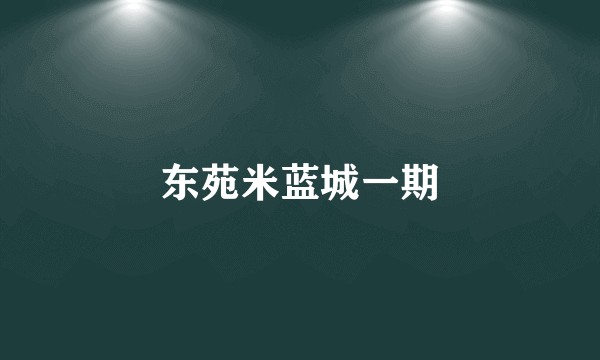 东苑米蓝城一期