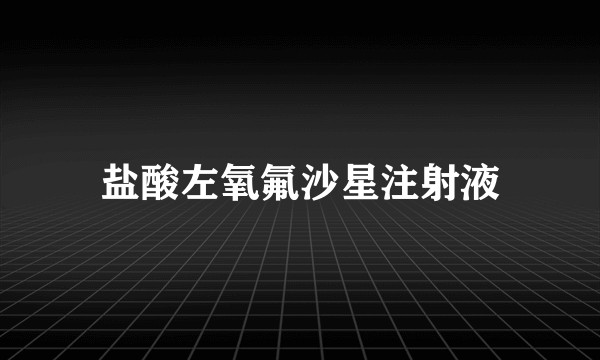 盐酸左氧氟沙星注射液