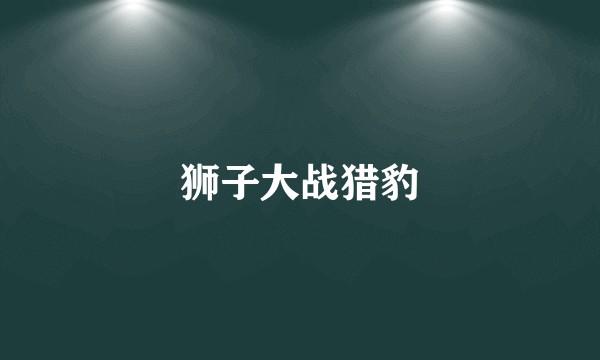 狮子大战猎豹