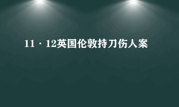 11·12英国伦敦持刀伤人案