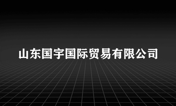 山东国宇国际贸易有限公司