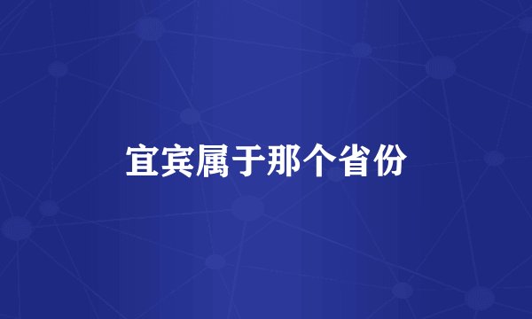 宜宾属于那个省份