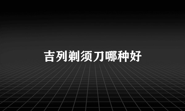 吉列剃须刀哪种好