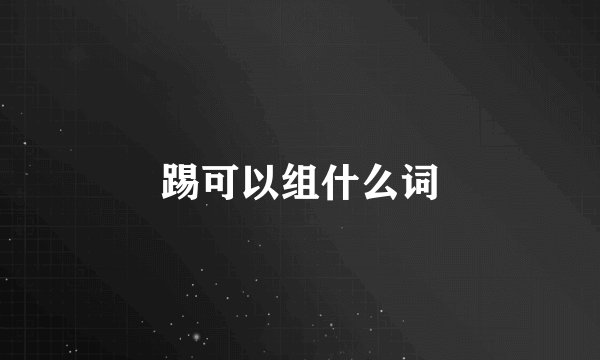 踢可以组什么词