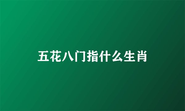 五花八门指什么生肖