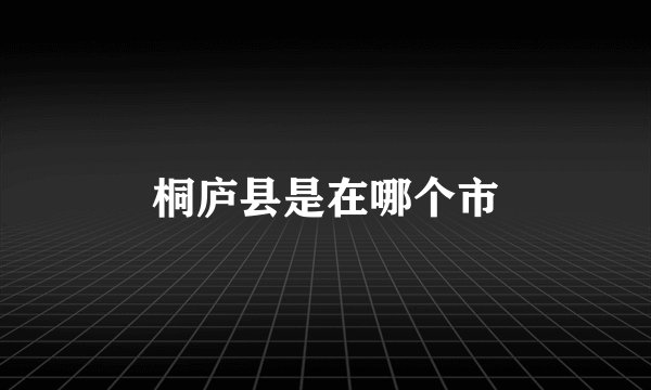 桐庐县是在哪个市