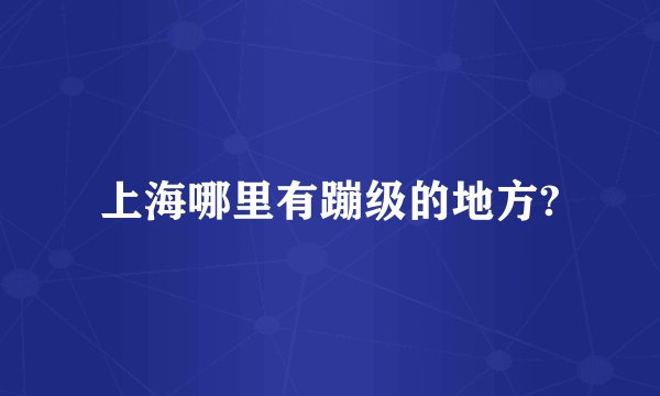 上海哪里有蹦级的地方?