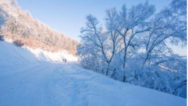 用冰天雪地和鹅毛大雪写一句话（20个字左右）