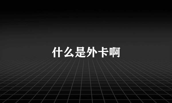 什么是外卡啊