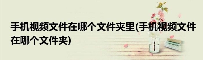 手机视频文件在哪个文件夹里(手机视频文件在哪个文件夹)