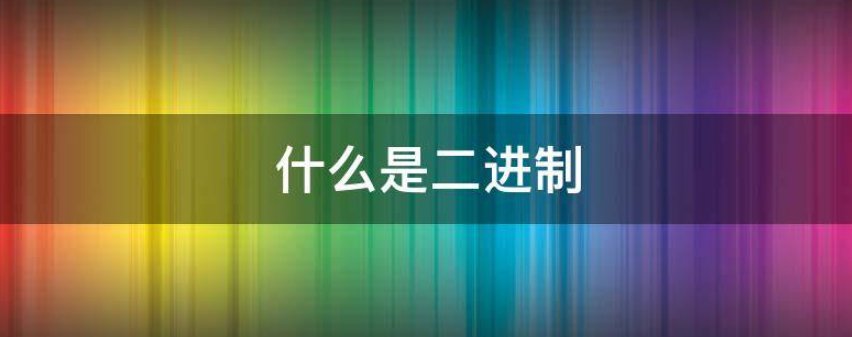 想知道什么是二进制？