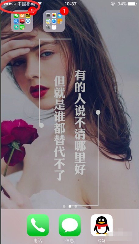 请问苹果手机怎么设置能让信号变成圆点？