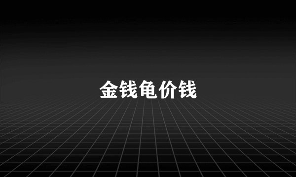 金钱龟价钱