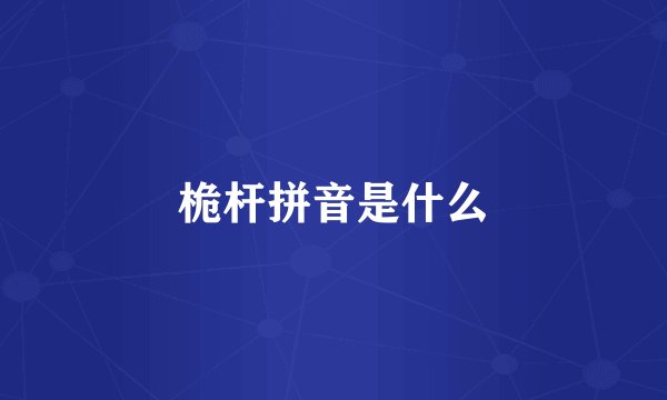 桅杆拼音是什么