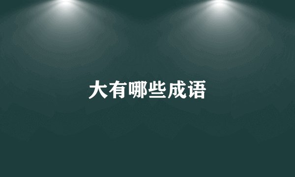 大有哪些成语
