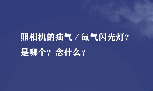 照相机的疝气／氙气闪光灯？是哪个？念什么？