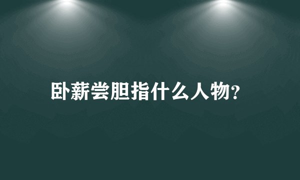 卧薪尝胆指什么人物？