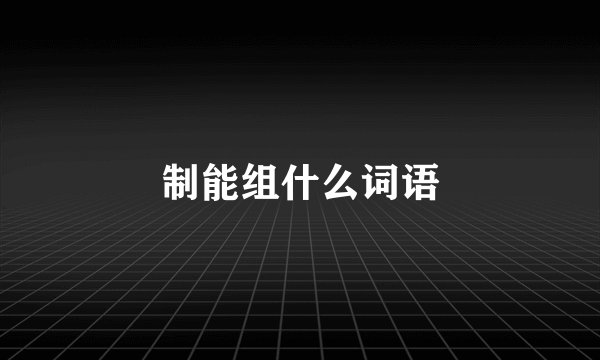 制能组什么词语