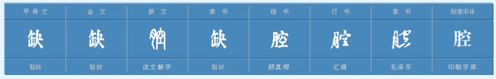 胸腔的腔可以组什么词