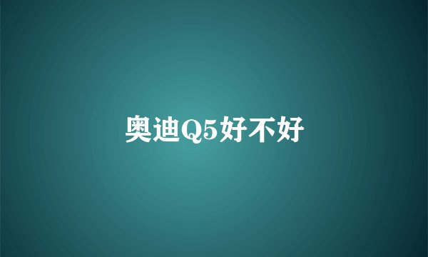 奥迪Q5好不好