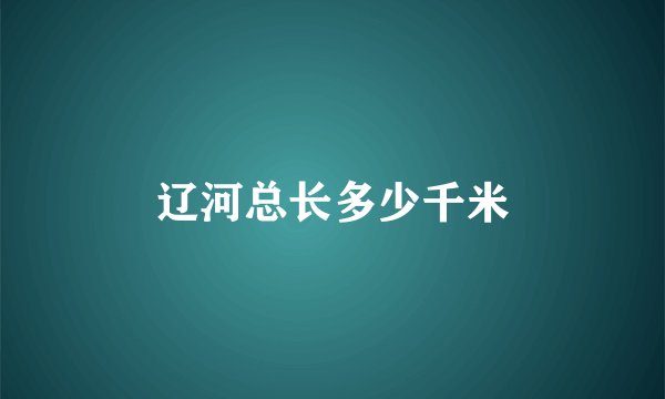 辽河总长多少千米
