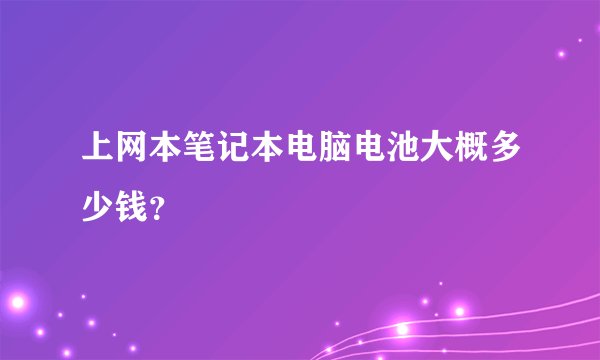 上网本笔记本电脑电池大概多少钱？
