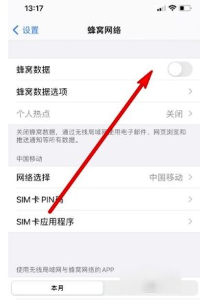 苹果手机怎么打开流量？