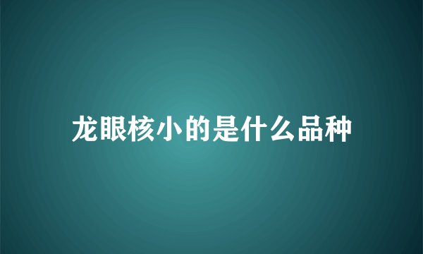龙眼核小的是什么品种