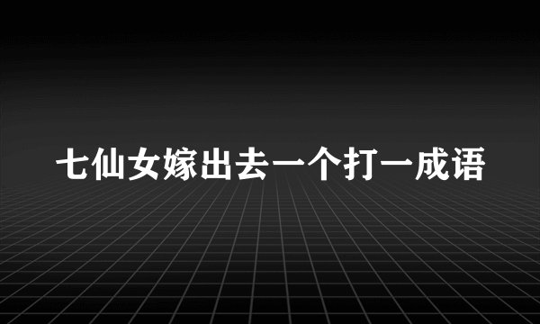 七仙女嫁出去一个打一成语