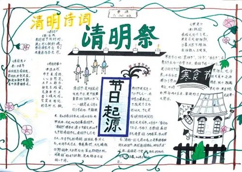 小学生清明祭英烈手抄报图片大全_清明手抄报精选5篇