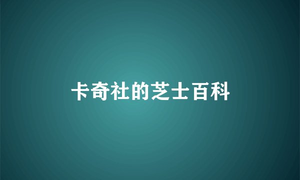 卡奇社的芝士百科