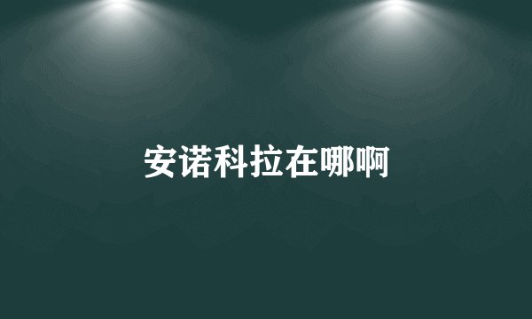 安诺科拉在哪啊
